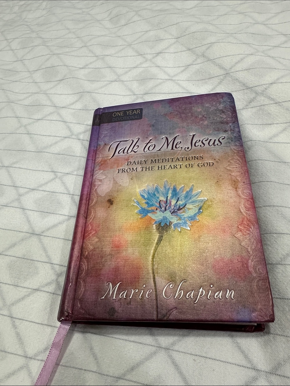 Talk to Me, Jesus Daily Devotional by Marie Chapian - Multicolor Floral Cover